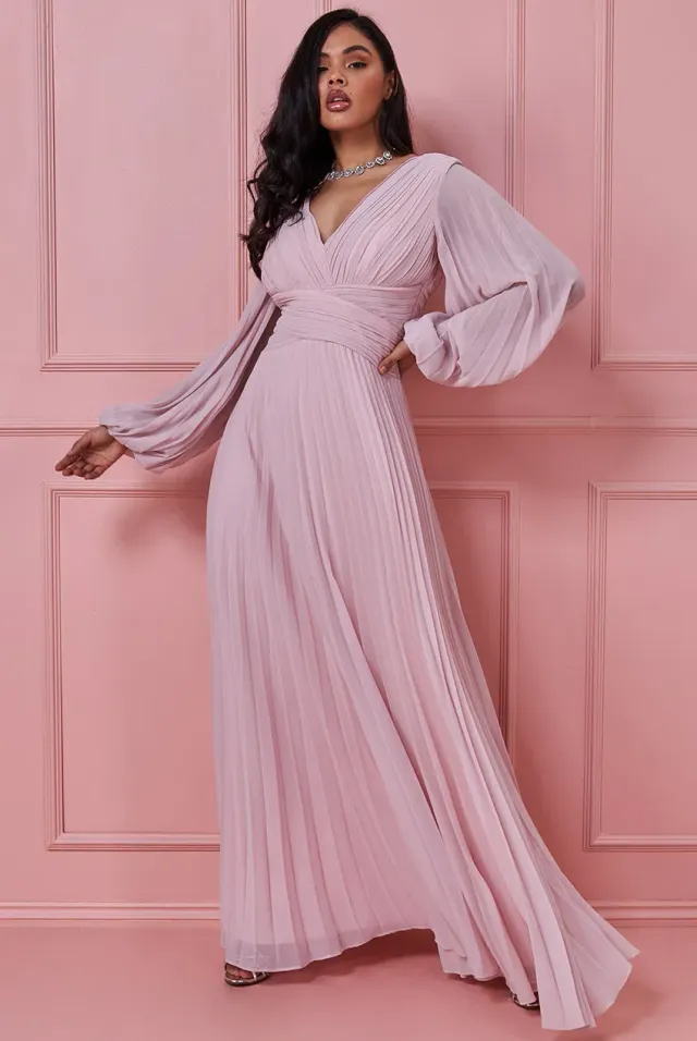 Princesa La Princessa CG3041 chiffonkjole lange ærmer
