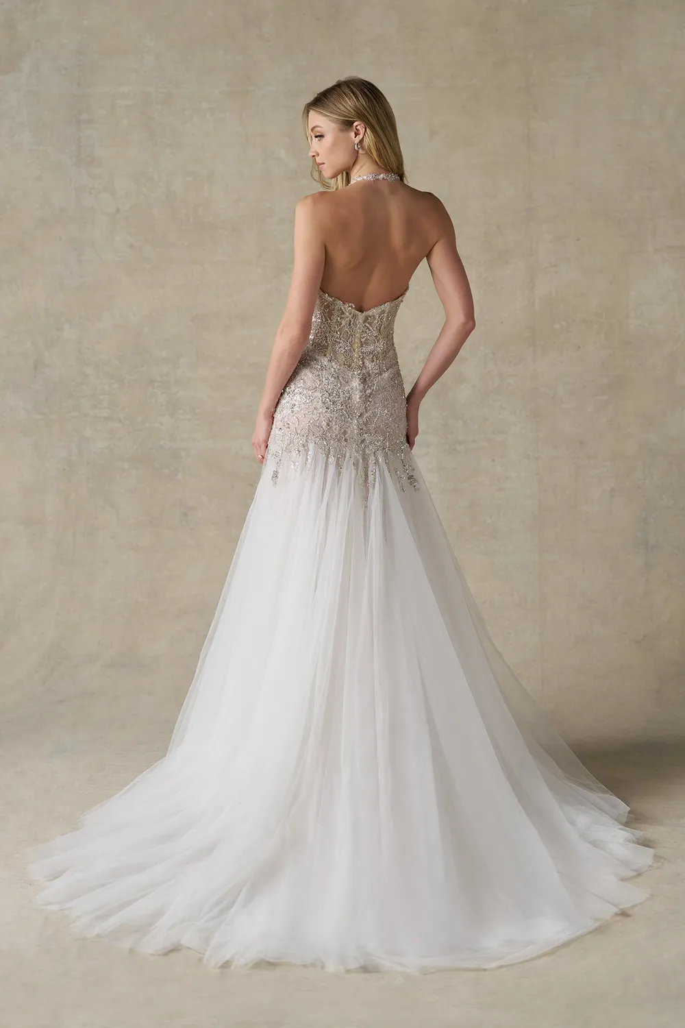 Allure Bridals A1489 brudekjole ivory/nude med cape