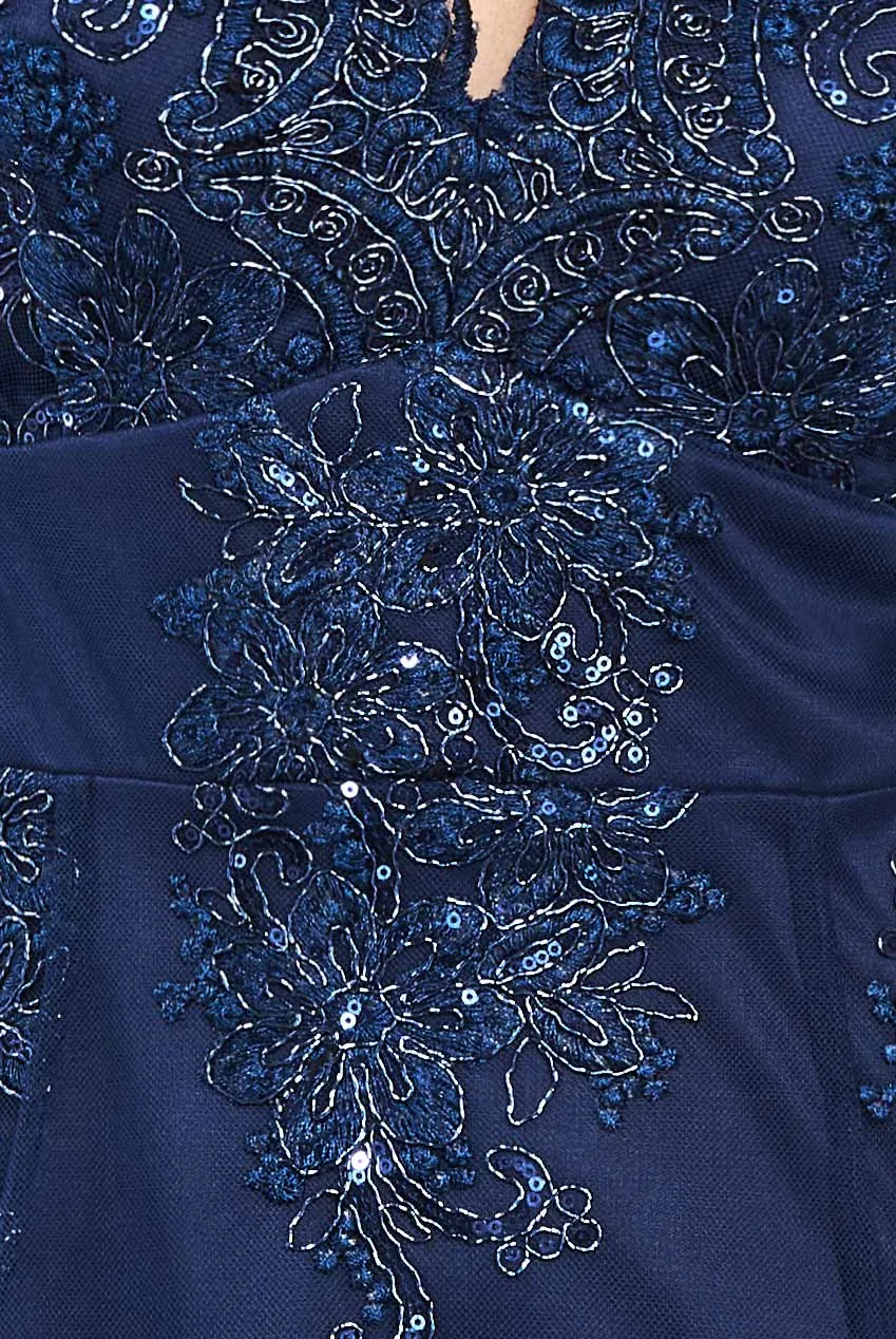 Princesa La Princessa CG3410 blonde midikjole pailletter