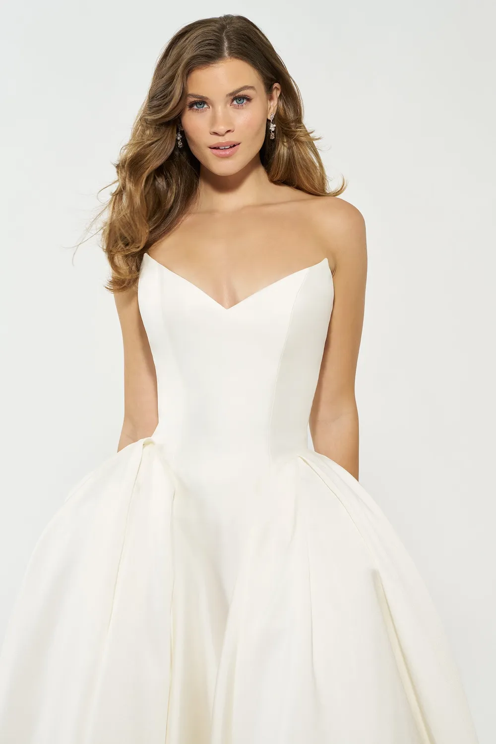 Madison James MJ1208 Drew ballgown ivory mikado