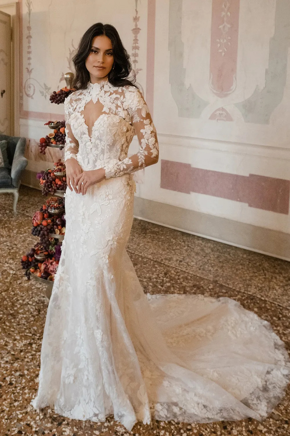 Allure Bridal Abella E609J Violette blondejakke nude