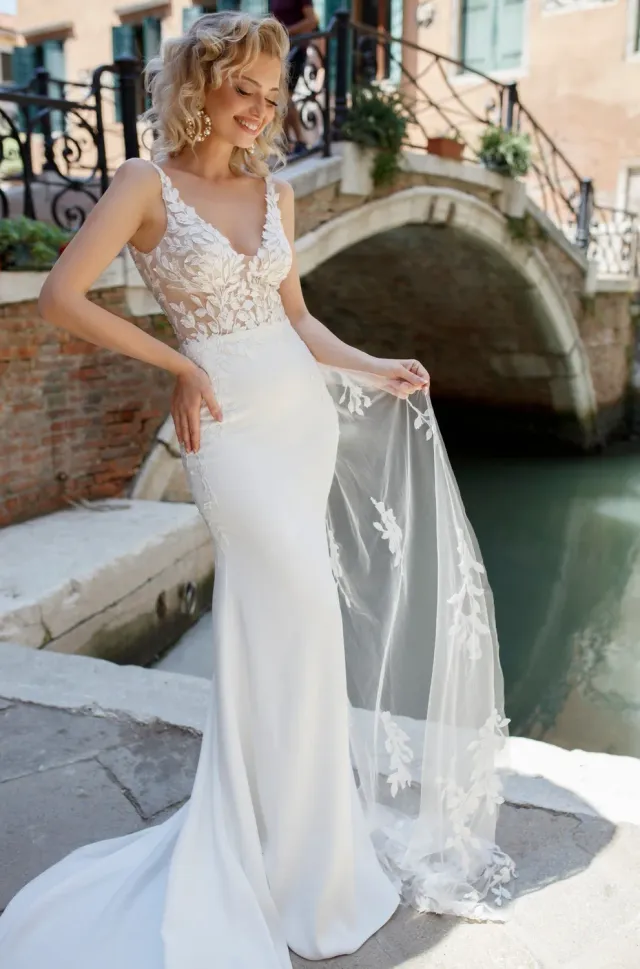 Princesa La Princessa Nataniel brudekjole crepe blonde