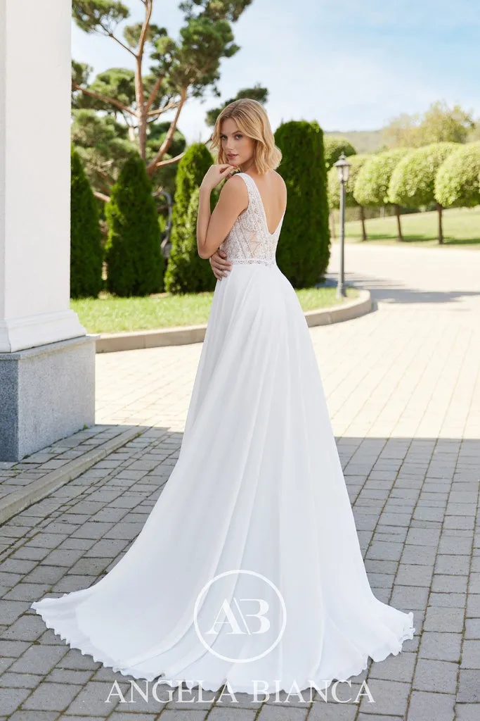 Princesa La Princessa ML1126 brudekjole ivory chiffon blonde