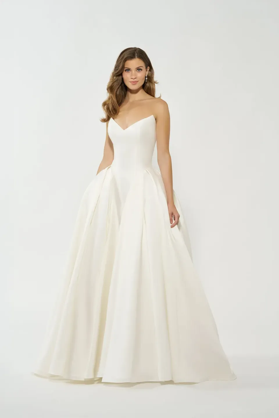 Madison James MJ1208 Drew ballgown ivory mikado