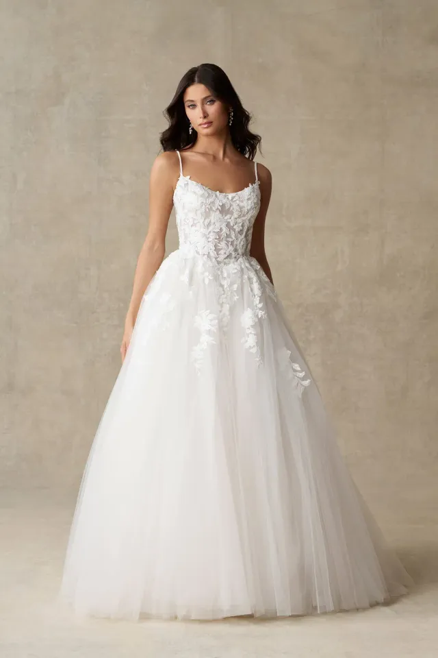 Allure Bridal A1477 brudekjole A-line ivory nude