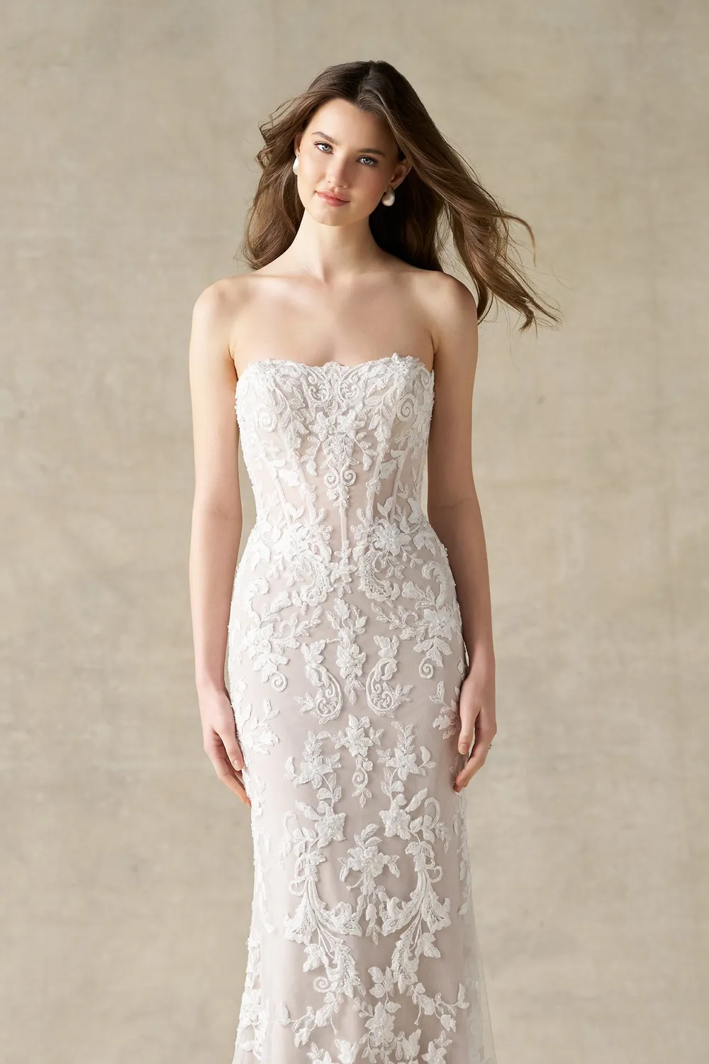 Allure Bridals A1478 brudekjole Nude Ivory blonde