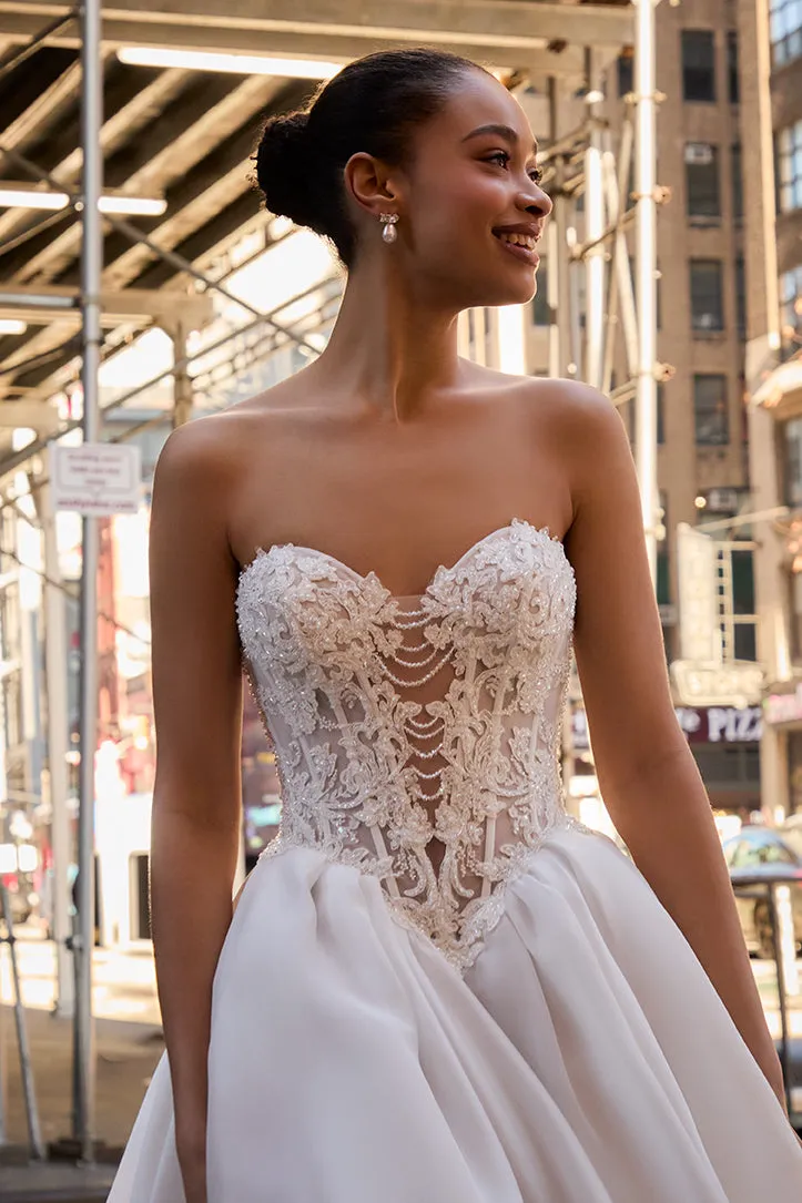 Allure Bridal MJ1272 Claire brudekjole Mocha/Ivory/Champagne/Nude blonde