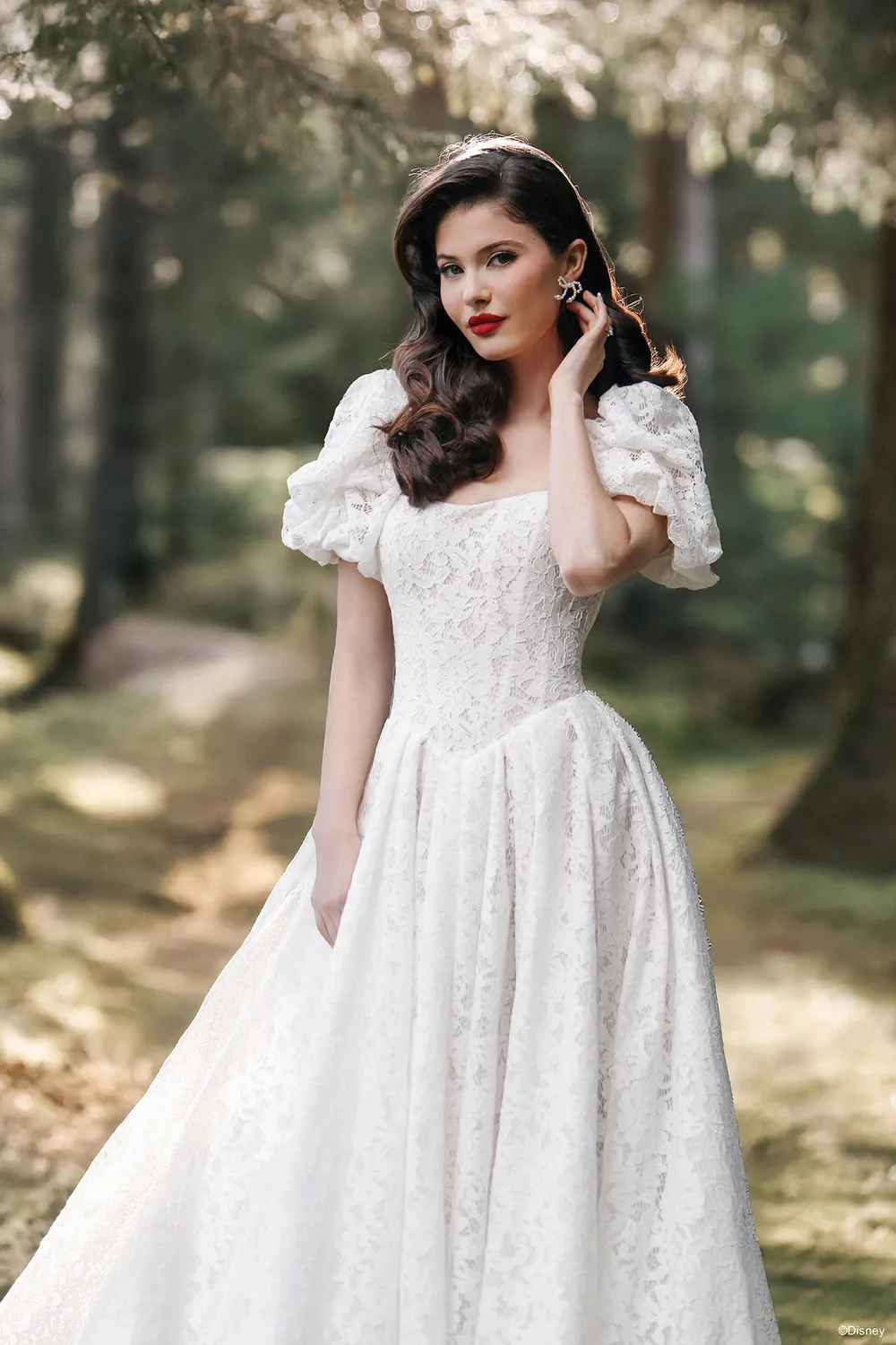 Allure Disney D467SL Snow White brudeærmer ivory blonde