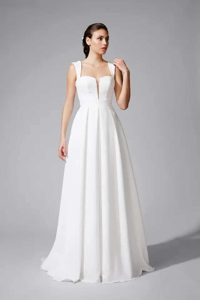 Bella by Eglantine Robe de mariée BEL22717 brudekjole crepe