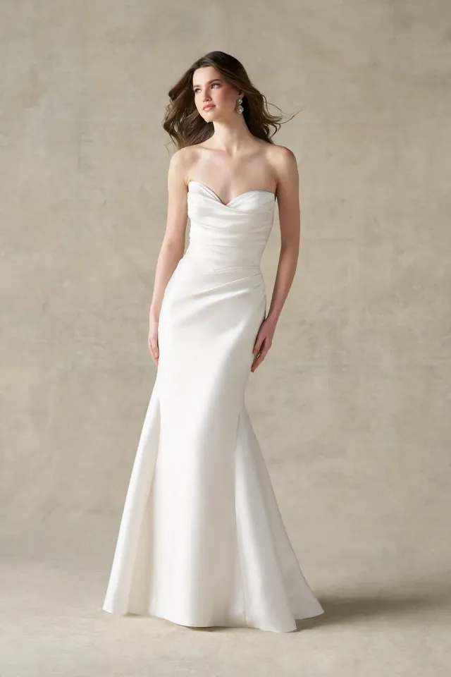 Allure Bridals A1488 brudekjole Ivory mikado fit-flare