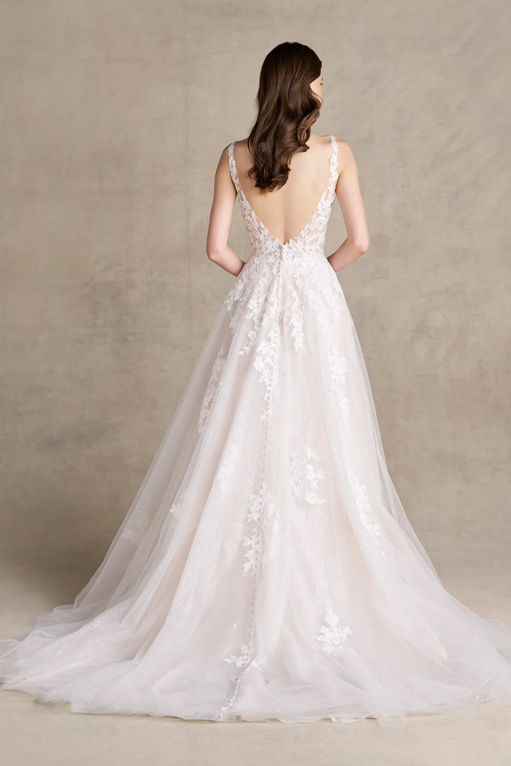 Allure Bridal R3983 brudekjole champagne/ivory A-line blonde