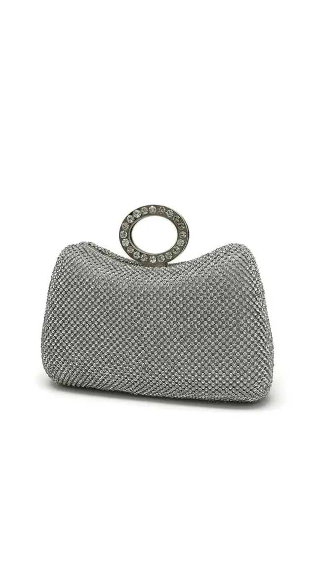 Princesa La Princessa EVB7141 clutch sølv med kæde