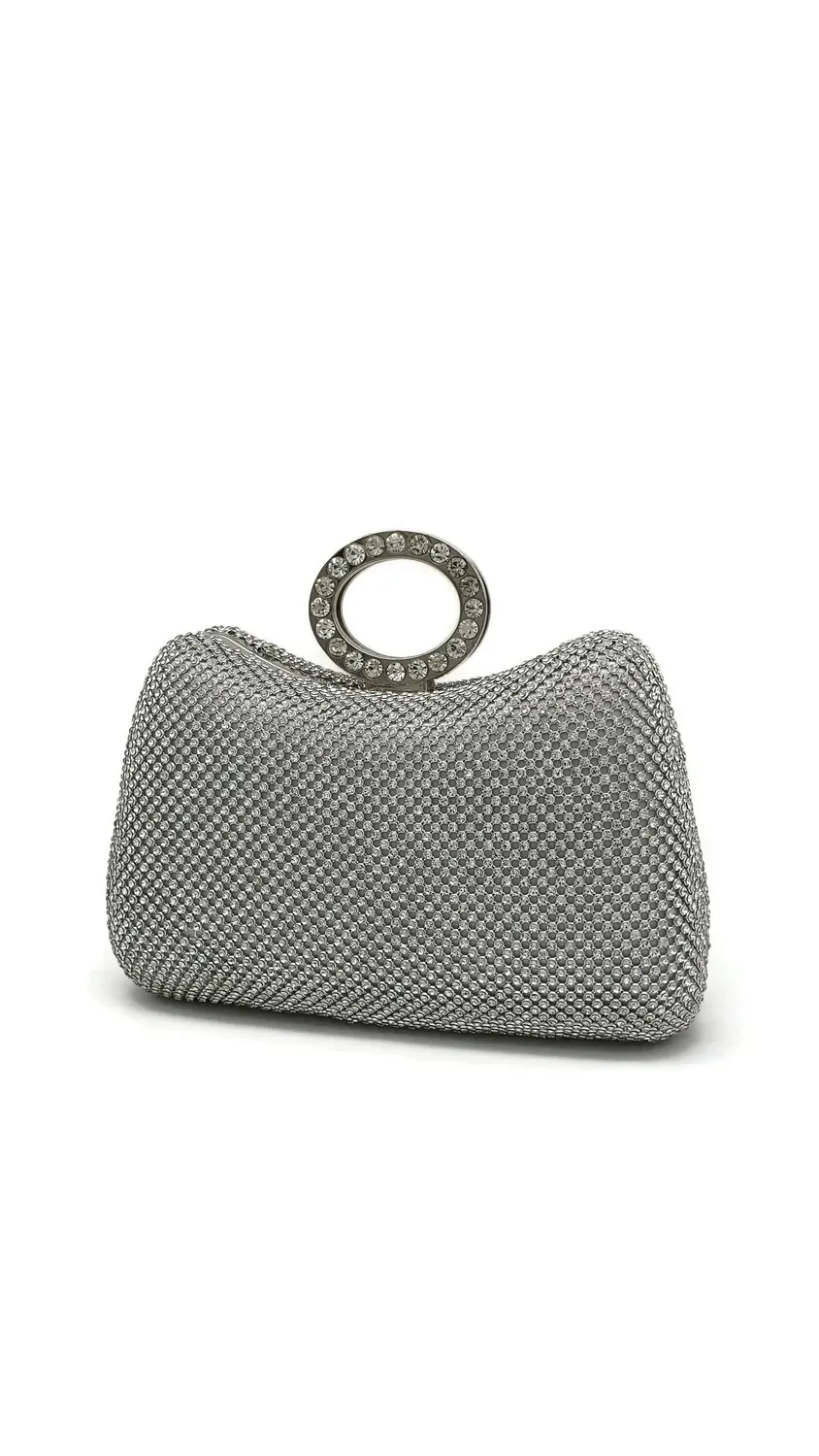 Princesa La Princessa EVB7141 clutch sølv med kæde