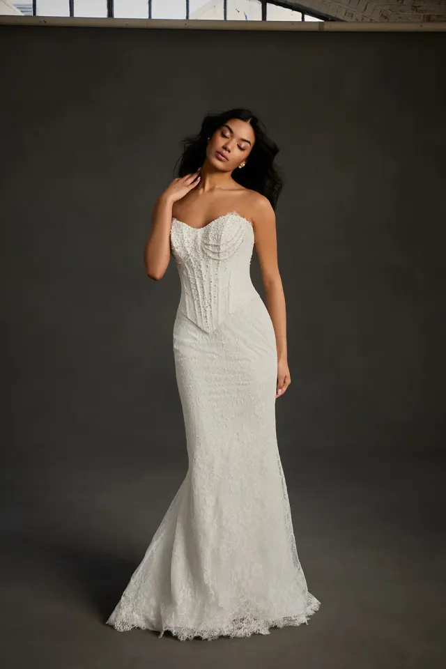 Allure Bridal MJ1279 Colleen brudekjole ivory blonde aftagelige ærmer