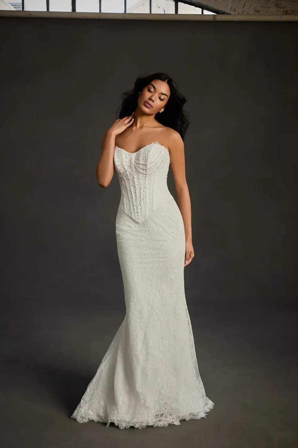Allure Bridal MJ1279 Colleen brudekjole ivory blonde aftagelige ærmer