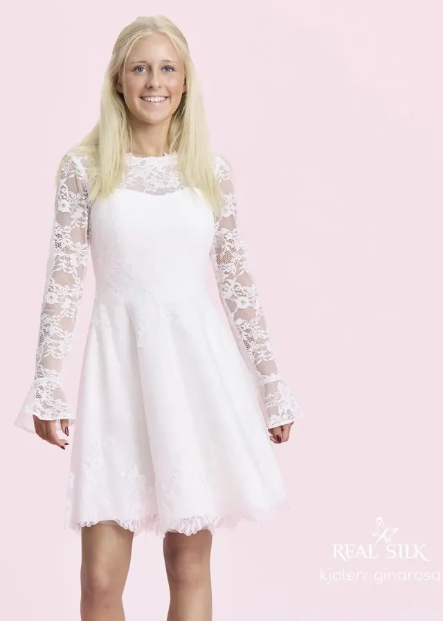 Lykkes Real Silk Ginarosa brudekjole til bryllup