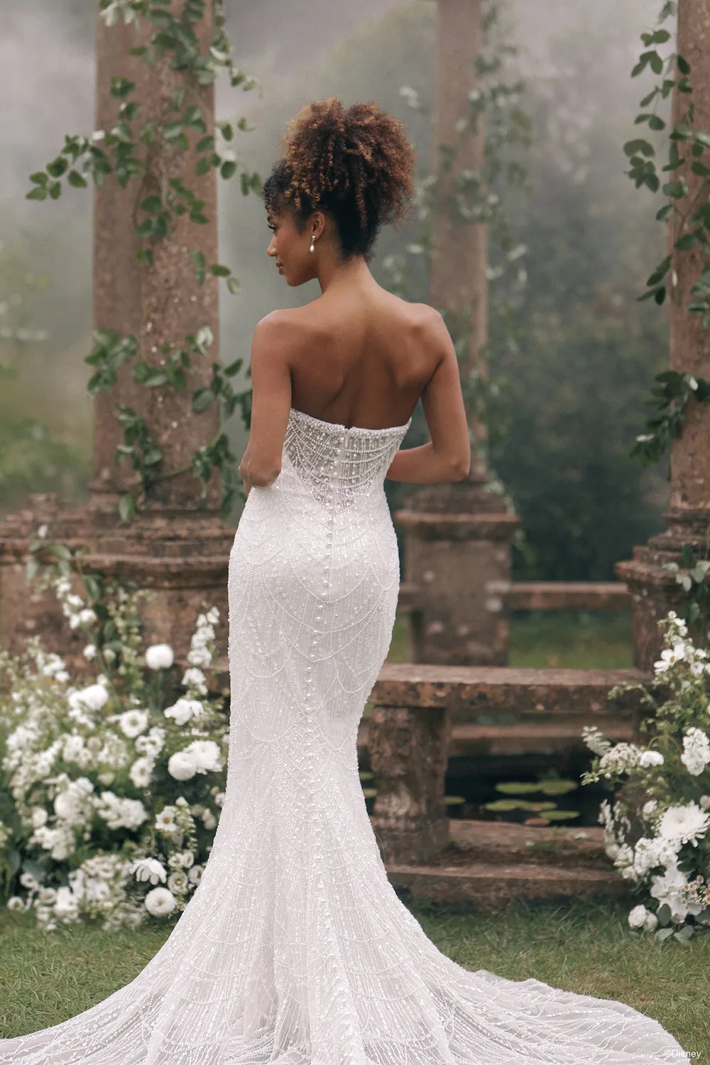 Allure Bridal Disney Platinum DP458 Tiana brudekjole paliet sand