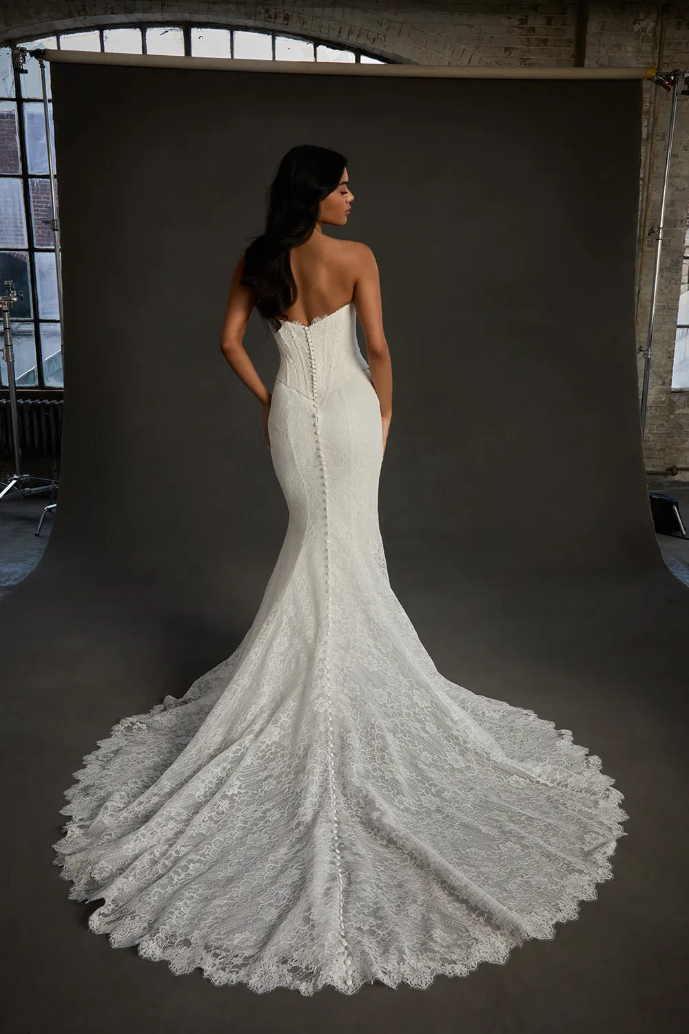 Allure Bridal MJ1279 Colleen brudekjole ivory blonde aftagelige ærmer