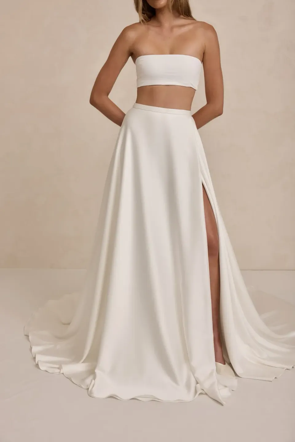 Made With Love Bridal Landon Skirt brudenederdel satin med slids
