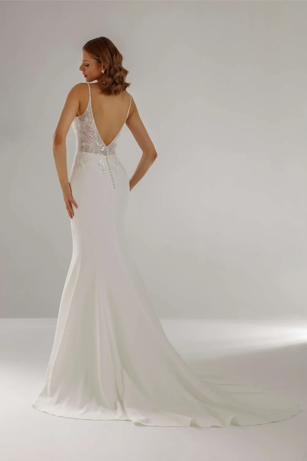 Princesa La Princessa Oteline havfruebrudekjole ivory – crepe satin
