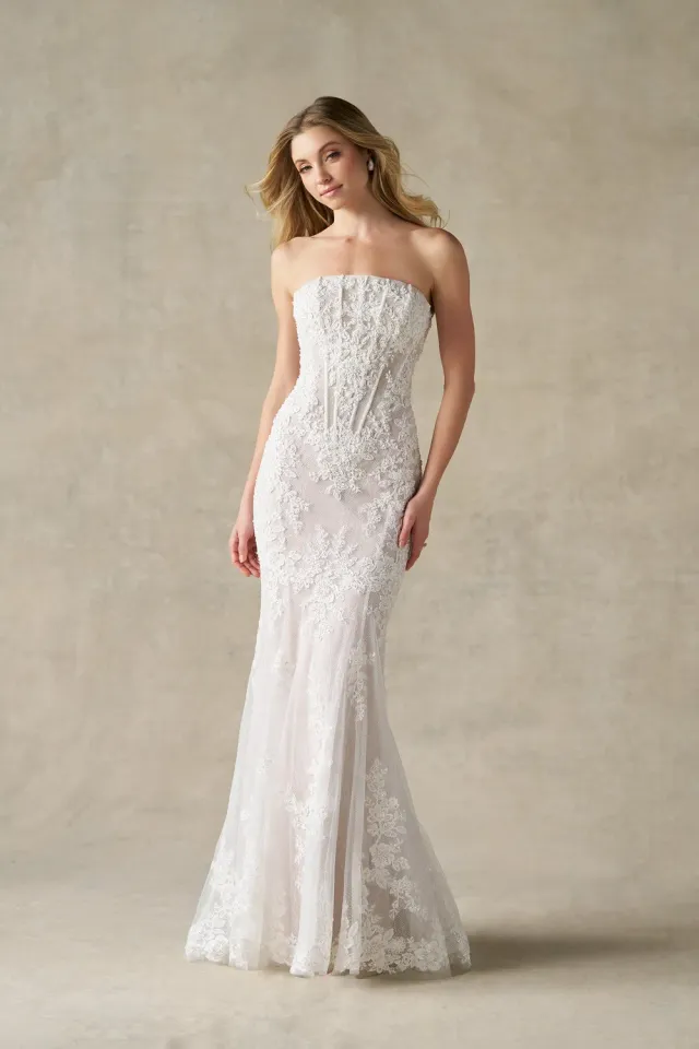 Allure Bridals A1495 brudekjole nude crescent-hals
