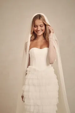 Made With Love Chloe brudeslør prikket tyl
