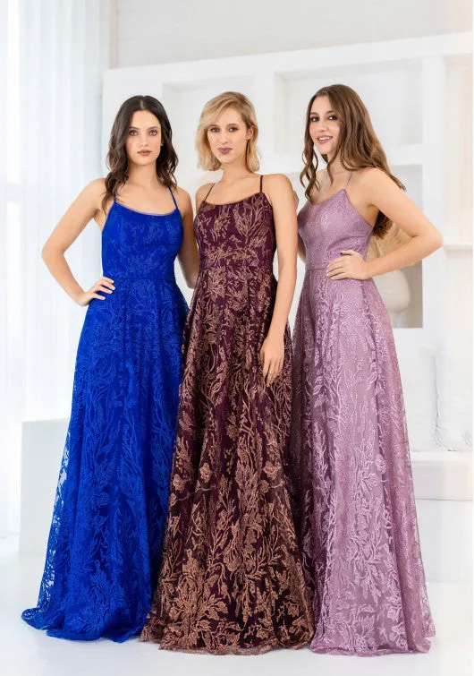 Princesa CK5019 glitterkjole a-line stropper
