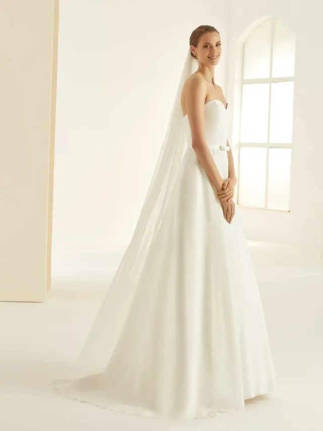 Princesa S361 brudeslør ivory 185 cm glitter