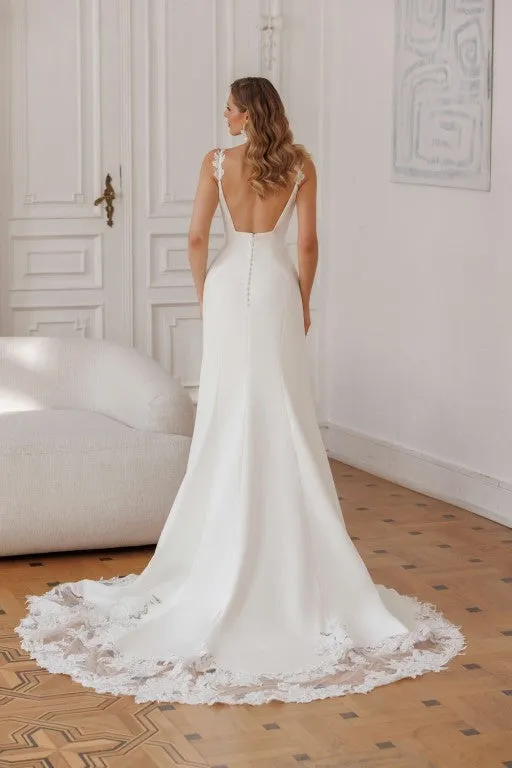 Princesa La Princessa Damascus brudekjole ivory crepe