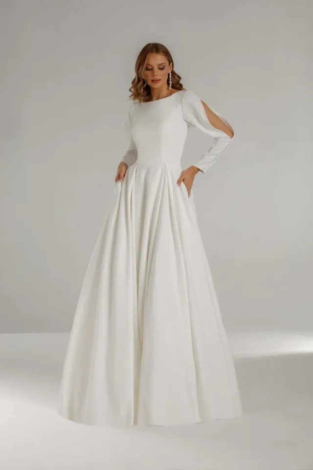 Princesa La Princessa Ovia brudekjole crepe satin