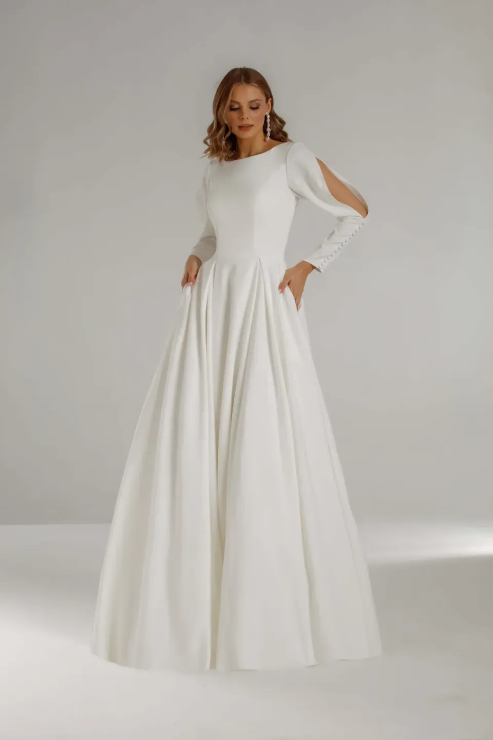 Princesa La Princessa Ovia brudekjole crepe satin