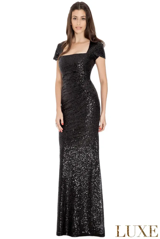 Princesa La Princessa CG335 pailletkjole sort – havfruesnit