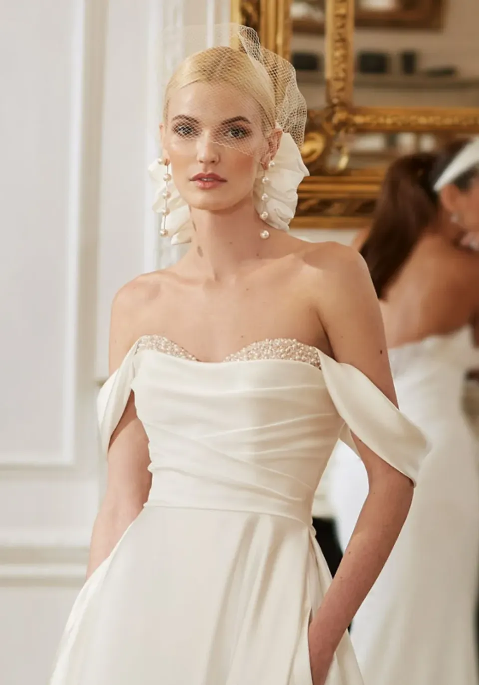 Ellis Bridals Joy Straps Satin brudekjolestropper ivory str. S satin