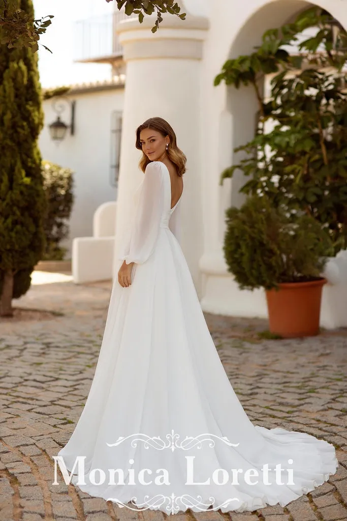 Princesa La Princessa ML8245 brudekjole ivory chiffon A-linje