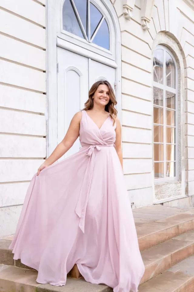 Sanna Lindström Olivia chiffonkjole Rosé let festkjole