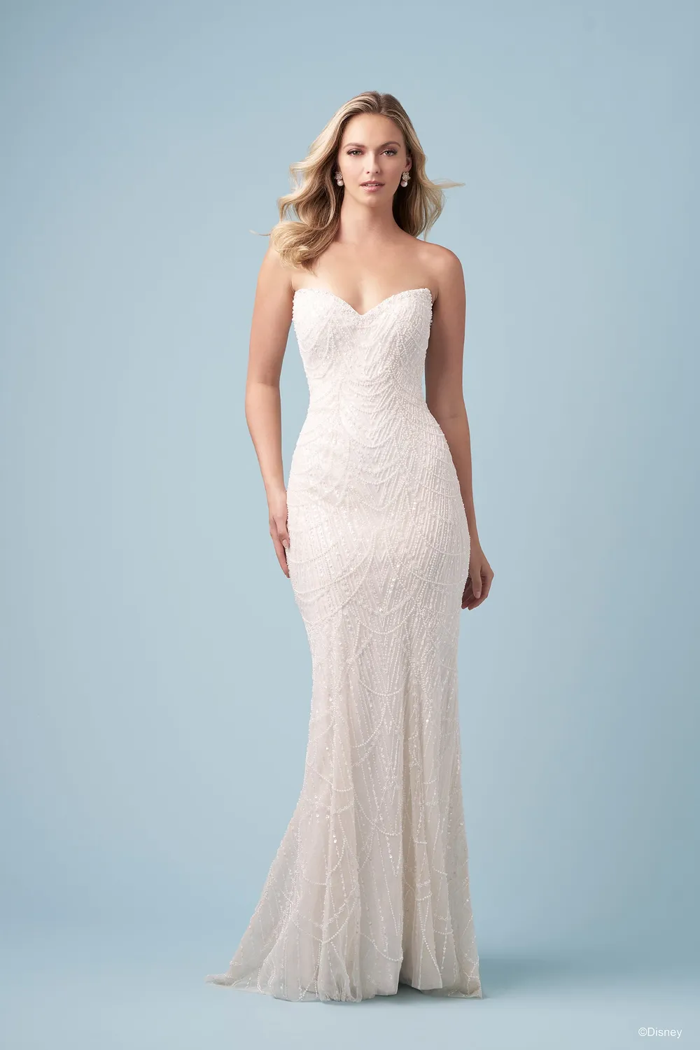Allure Bridal Disney Platinum DP458 Tiana brudekjole paliet sand