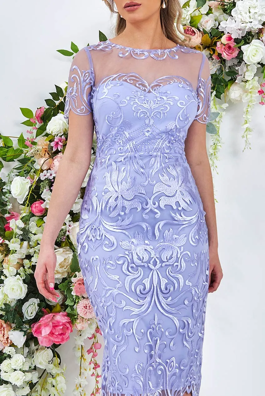 Princesa La Princessa CG3251 midi kjole blonde lilac