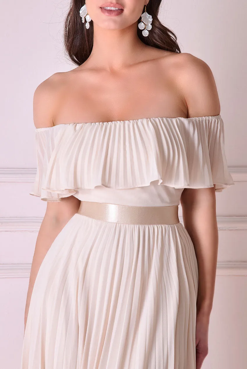 Princesa La Princessa CG3805 chiffonkjole navy off shoulder