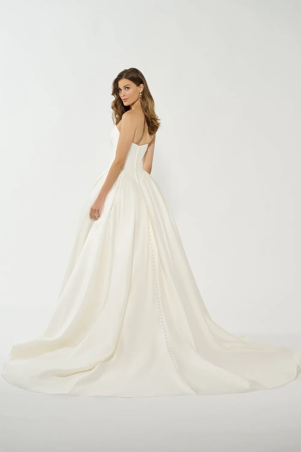 Madison James MJ1208 Drew ballgown ivory mikado