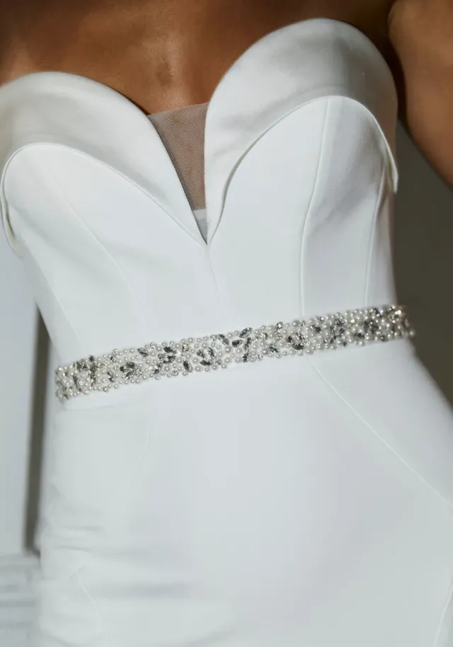 Ellis Bridals EMMA BELT brudebælte ivory standard perler