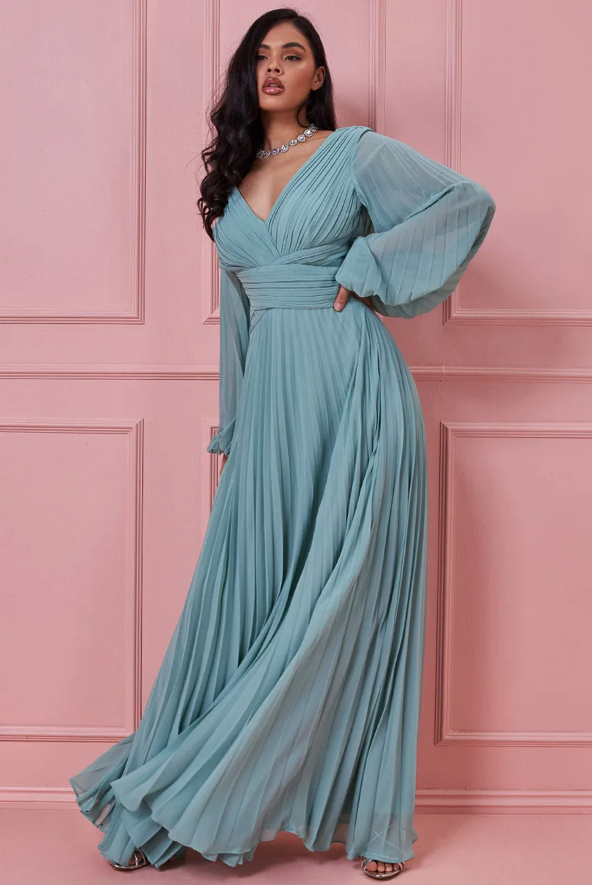 Princesa La Princessa CG3041 chiffonkjole lange ærmer
