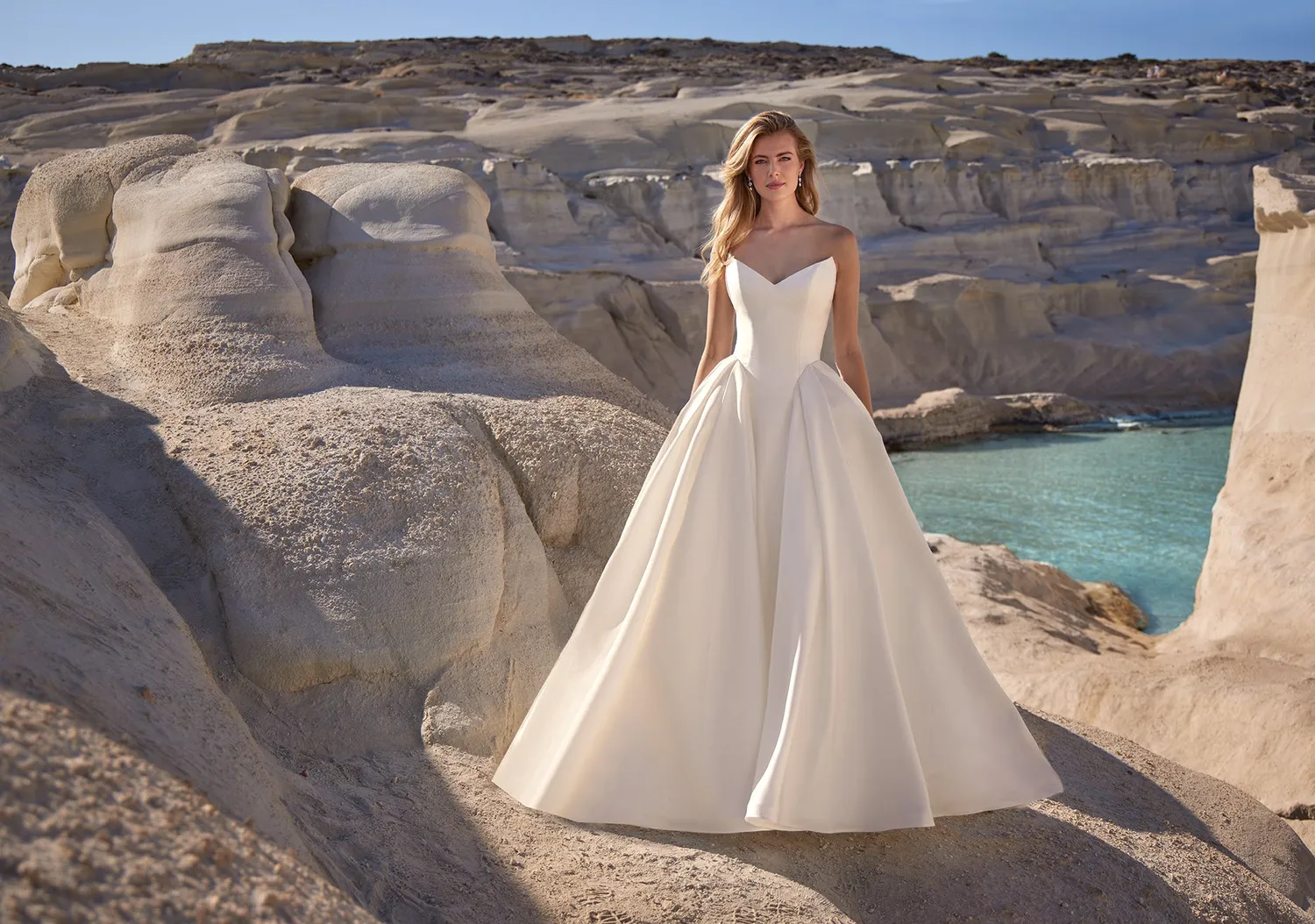 Madison James MJ1208 Drew ballgown ivory mikado