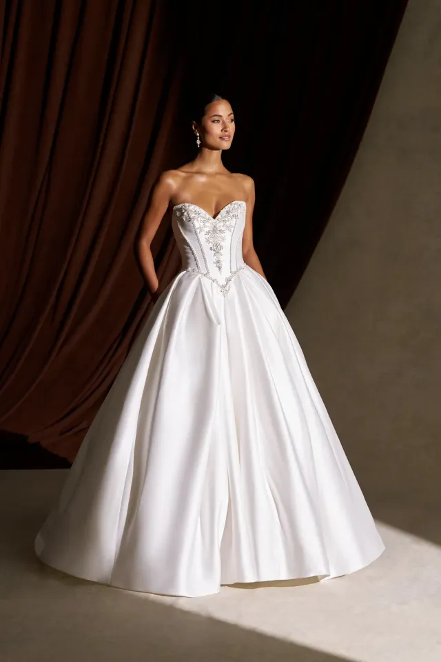 Allure Couture C842 brudekjole mikado diamond white