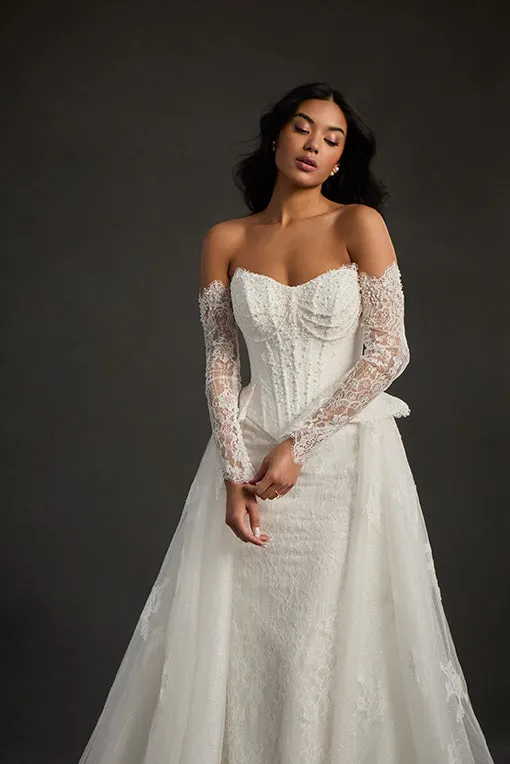 Allure Bridal Madison James MJ1279T Colleen brudeslæb ivory glimmer