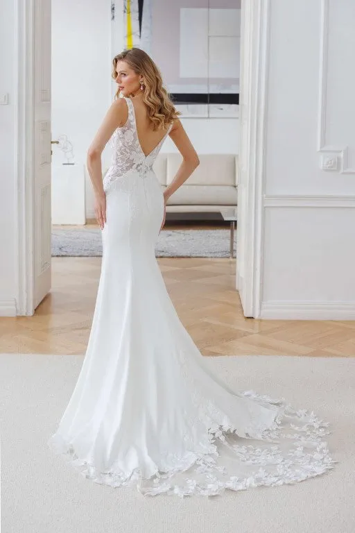 Princesa La Princessa Annemarie brudekjole ivory V-hals
