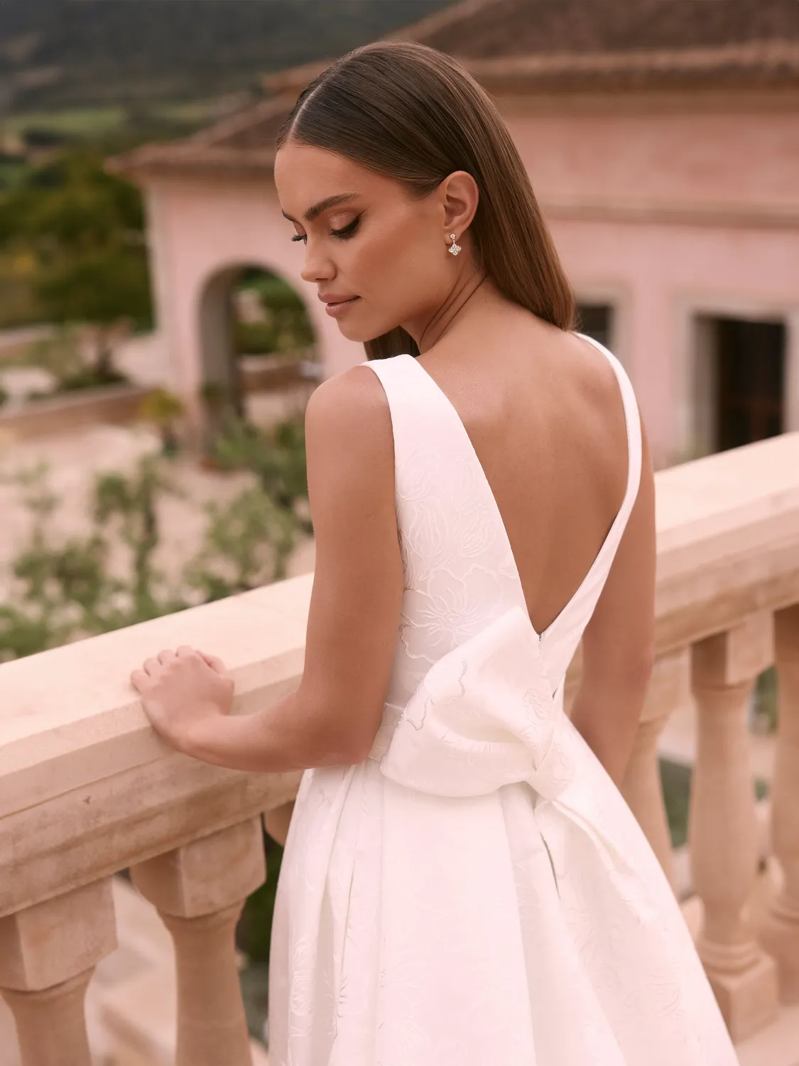 Princesa Bianco Evento Nevada brudekjole ivory jacquard