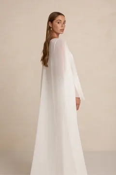 Made With Love Chiffon Cape brudecape i chiffon