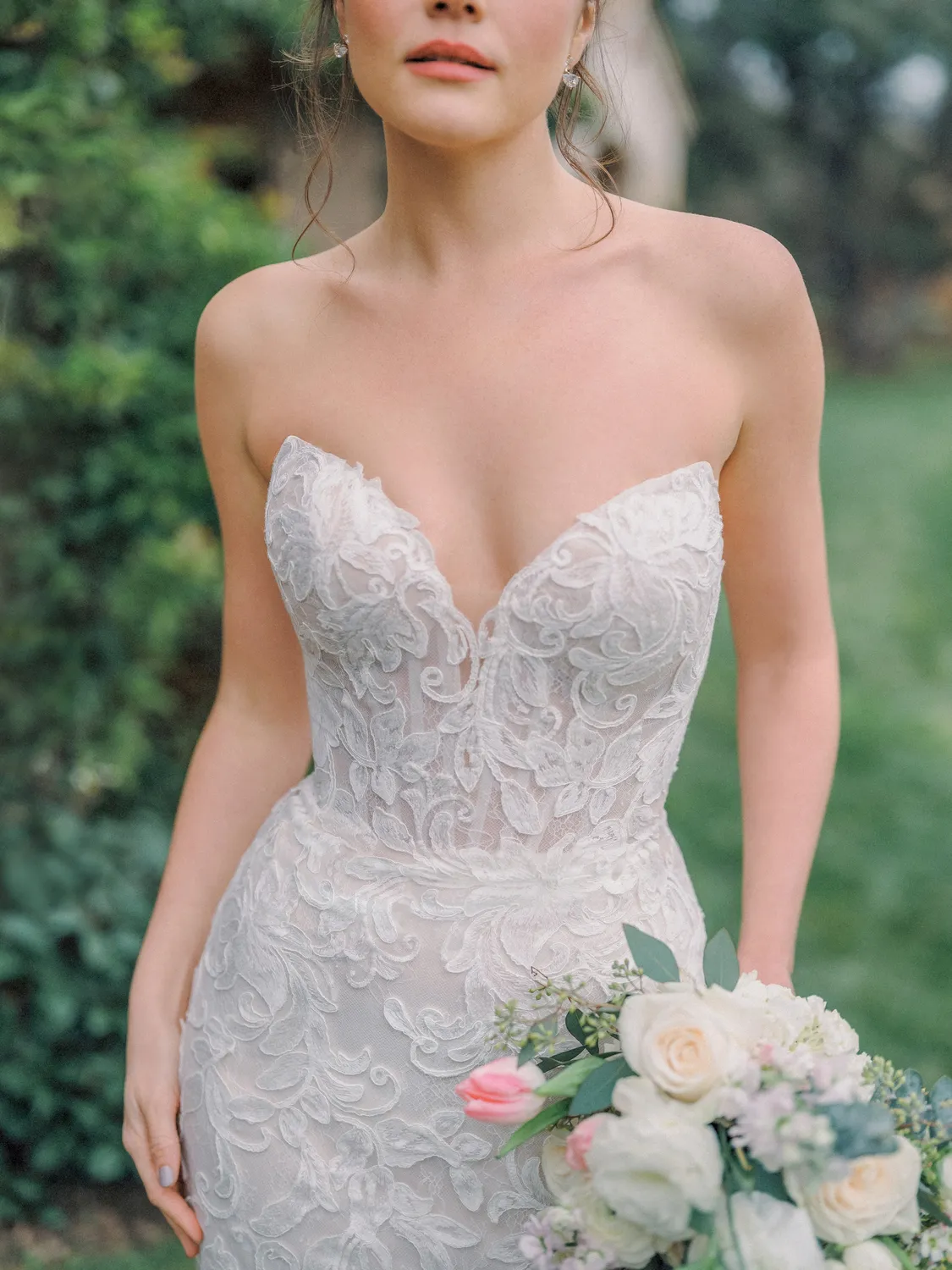 Allure Romance R3971 brudekjole Ivory Nude sheath
