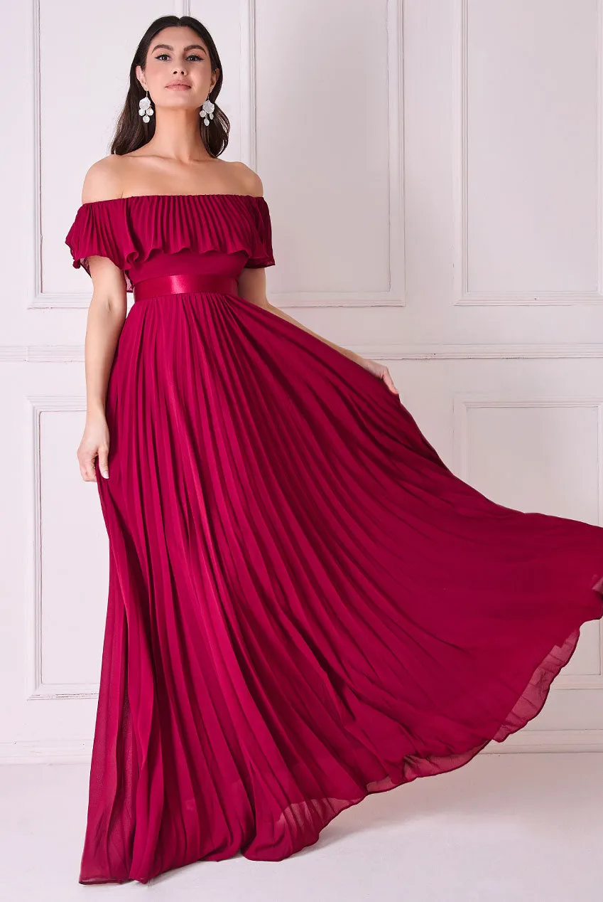 Princesa La Princessa CG3805 chiffonkjole navy off shoulder