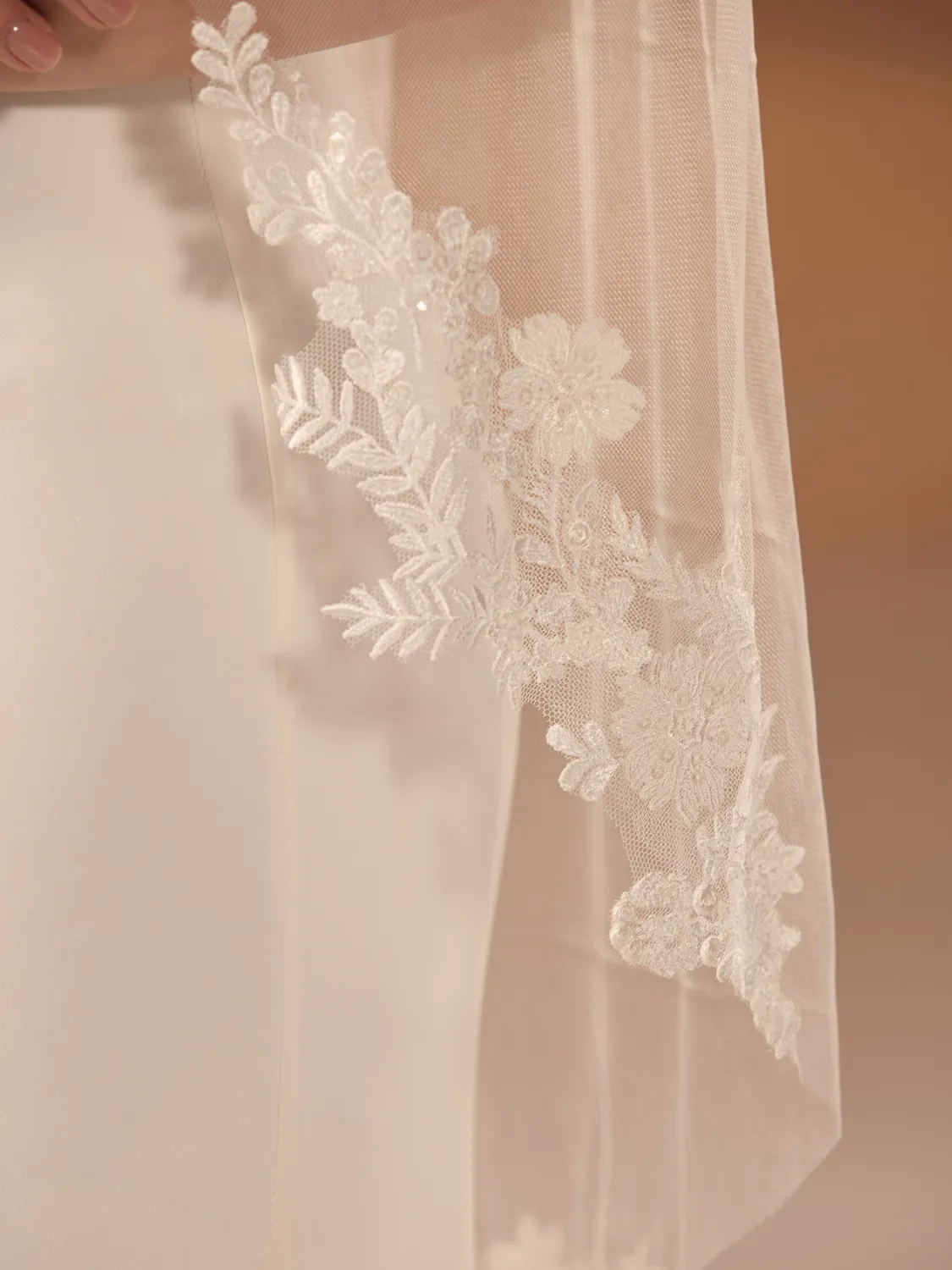 Princesa Veil S462 brudeslør ivory blondekant